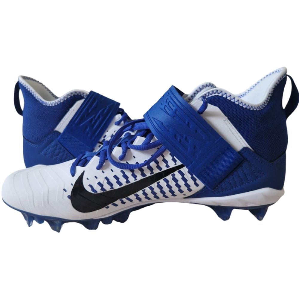 Playmaker Base: American Football Schuhe Nike Alpha Menace Pro 2 Mid Weiß-Blau Produktbild 1